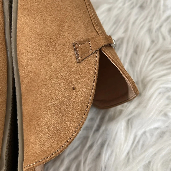 JOURNEE COLLECTION Ameena Tan Slip On Square Toe Mules Flats Size 9 NEW - Picture 8 of 13